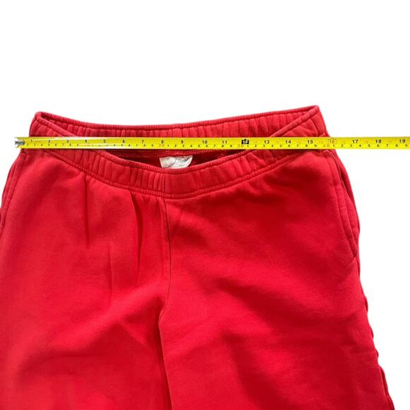 Universal Threads Womens Sweatpants Medium Red Very Wide Leg Cut Off Barrel Raw - Picture 2 of 8
